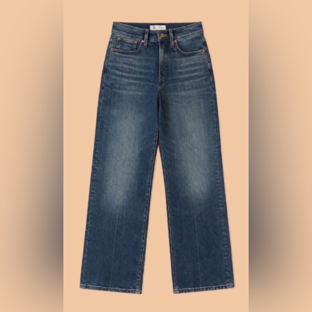 Madewell medium Blue wide Leg perfect vintage Jeans